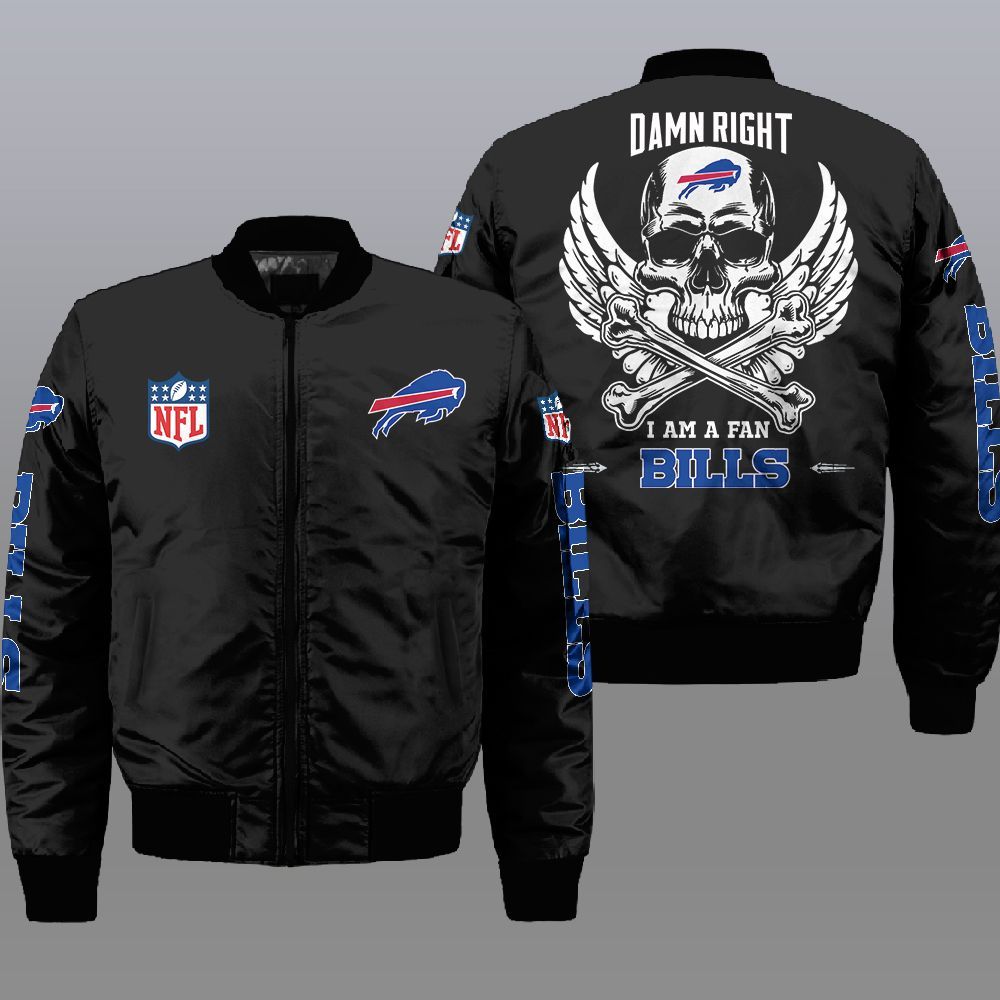 Nfl Buffalo Bills Wings Skull 3D Bomber Jacket Nfl Buffalo Bills Wings Skull 3D Bomber Jacket