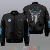 Nfl Carolina Panthers Eagle Thin Line Flag Bomber Jacket