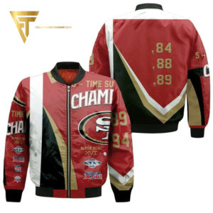 Nfl Champions San Francisco 49Ers Full Printing Bomber Jacket