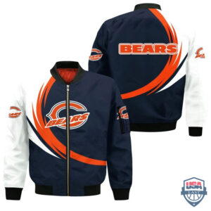 Nfl Chicago Bears Curve Design Bomber Jacket