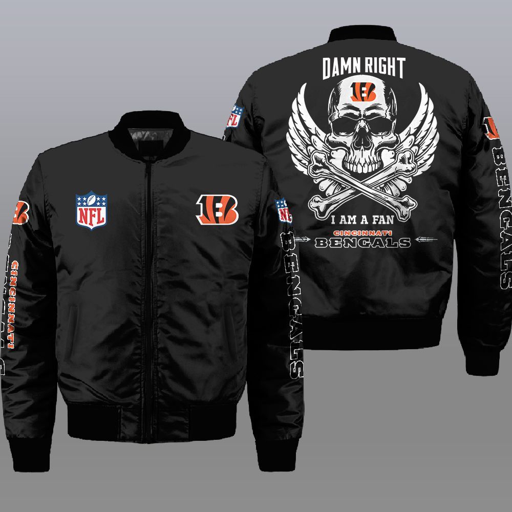 Nfl Cincinnati Bengals Wings Skull 3D Bomber Jacket Nfl Cincinnati Bengals Wings Skull 3D Bomber Jacket
