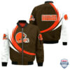 Nfl Cleveland Browns Curve Design Bomber Jacket