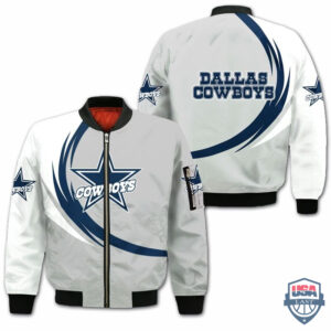 Nfl Dallas Cowboys Curve Design Bomber Jacket
