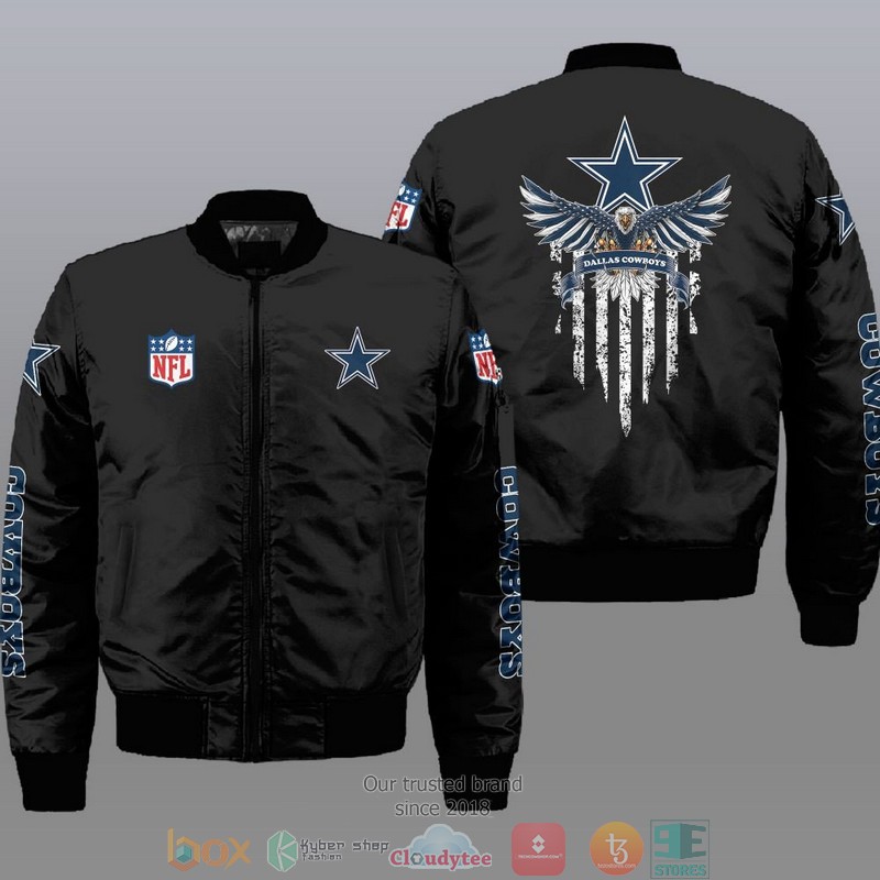 Nfl Dallas Cowboys Eagle Thin Line Flag Bomber Jacket Nfl Dallas Cowboys Eagle Thin Line Flag Bomber Jacket
