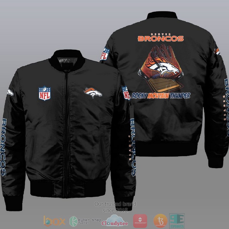 Nfl Denver Broncos Rocky Moutain Thunder Bomber Jacket Nfl Denver Broncos Rocky Moutain Thunder Bomber Jacket
