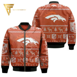 Nfl Denver Broncos Ugly Christmas Bomber Jacket