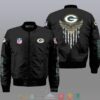 Nfl Green Bay Packers Eagle Thin Line Flag Bomber Jacket