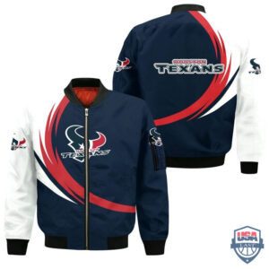 Nfl Houston Texans Curve Design Bomber Jacket