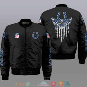 Nfl Indianapolis Colts Eagle Thin Line Flag Bomber Jacket
