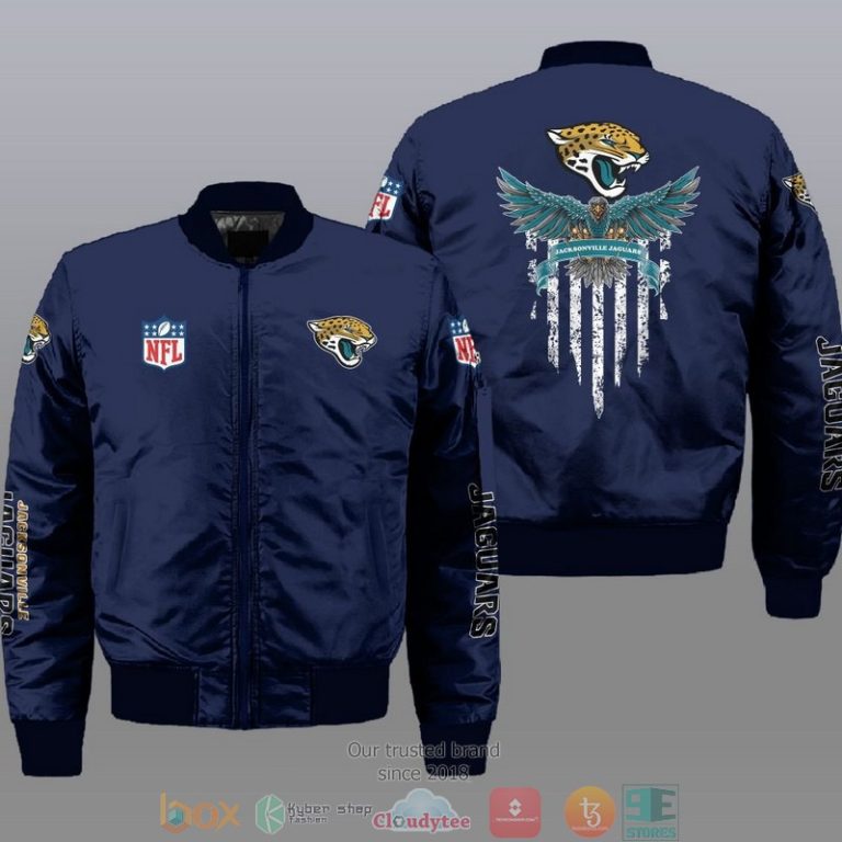 Nfl-Jacksonville-Jaguars-Eagle-Thin-Line-Flag-Bomber-Jacket-1