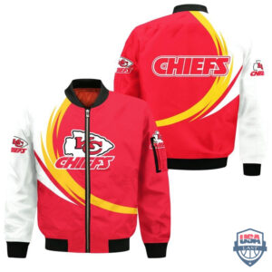 Nfl Kansas City Chiefs Curve Design Bomber Jacket