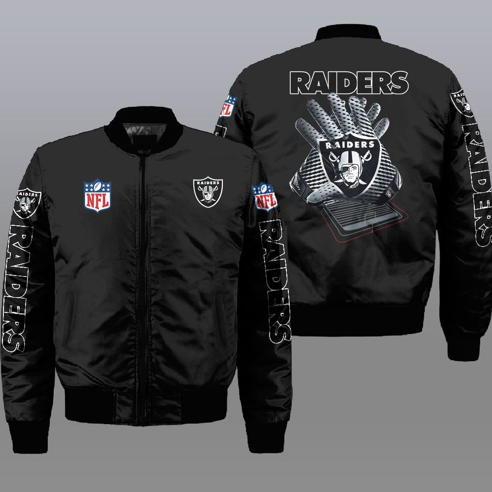 Nfl Las Vegas Raiders 3D Bomber Jacket Nfl Las Vegas Raiders 3D Bomber Jacket
