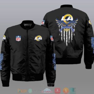 Nfl Los Angeles Rams Eagle Thin Line Flag Bomber Jacket