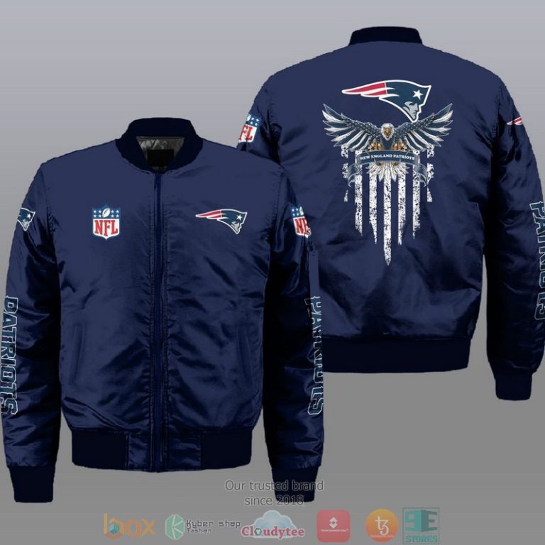 Nfl-New-England-Patriots-Eagle-Thin-Line-Flag-Bomber-Jacket-1