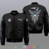Nfl New England Patriots Eagle Thin Line Flag Bomber Jacket