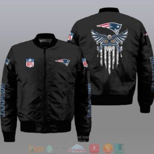 Nfl New England Patriots Eagle Thin Line Flag Bomber Jacket