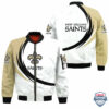 Nfl New Orleans Saints Curve Design Bomber Jacket