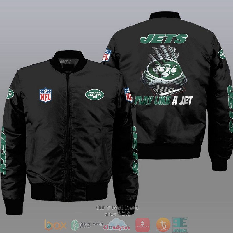 Nfl New York Jets Play Like A Jet Bomber Jacket Nfl New York Jets Play Like A Jet Bomber Jacket
