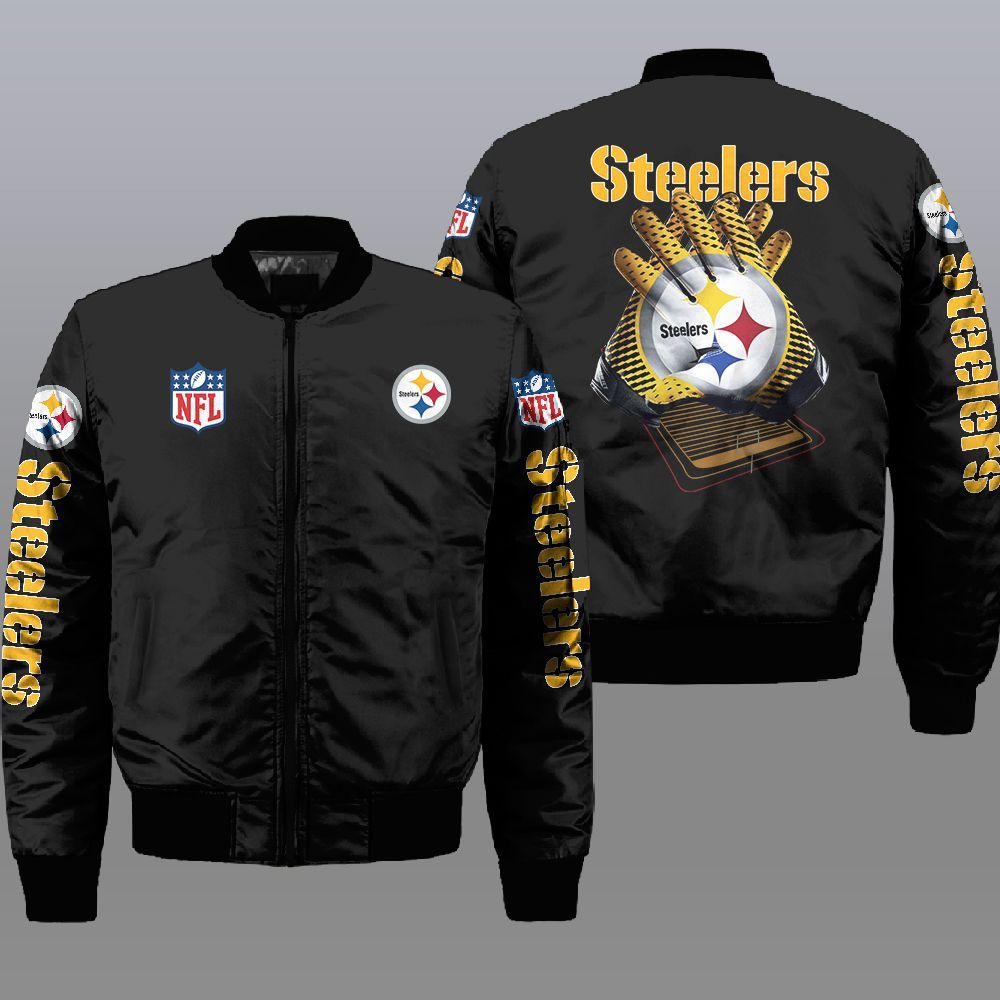 Nfl Pittsburgh Steelers 3D Bomber Jacket Nfl Pittsburgh Steelers 3D Bomber Jacket