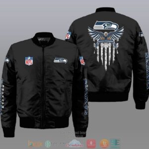 Nfl Seattle Seahawks Eagle Thin Line Flag Bomber Jacket