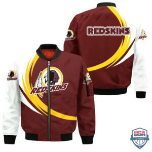Nfl Washington Football Team Curve Design Bomber Jacket