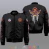 Nfl Washington Football Team Eagle Thin Line Flag Bomber Jacket
