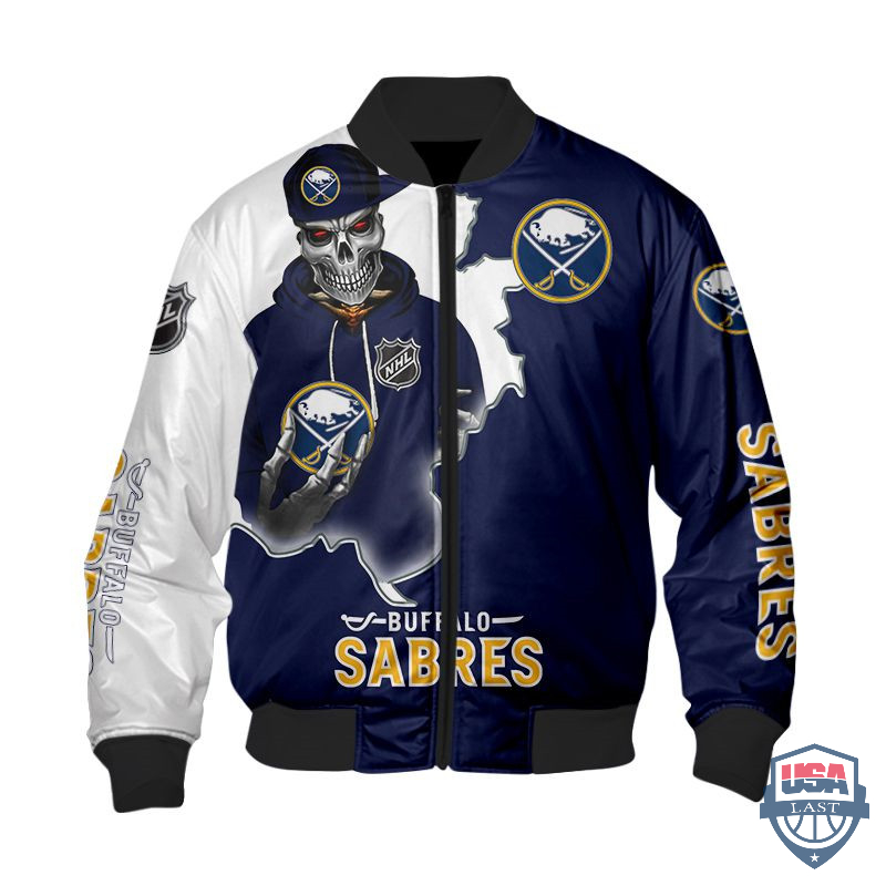 Nhl Buffalo Sabres Death Skull Bomber Jacket Nhl Buffalo Sabres Death Skull Bomber Jacket