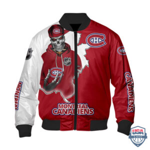 Nhl Montreal Canadiens Death Skull Bomber Jacket