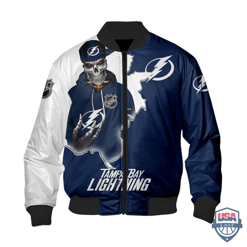 Nhl Tampa Bay Lightning Death Skull Bomber Jacket Nhl Tampa Bay Lightning Death Skull Bomber Jacket