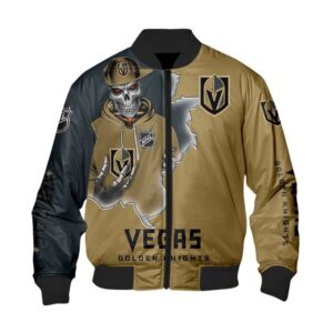 Nhl Vegas Golden Knights Death Skull Bomber Jacket