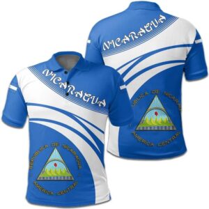 Nicaragua Coat Of Arms Polo Shirt Cricket Style J5W