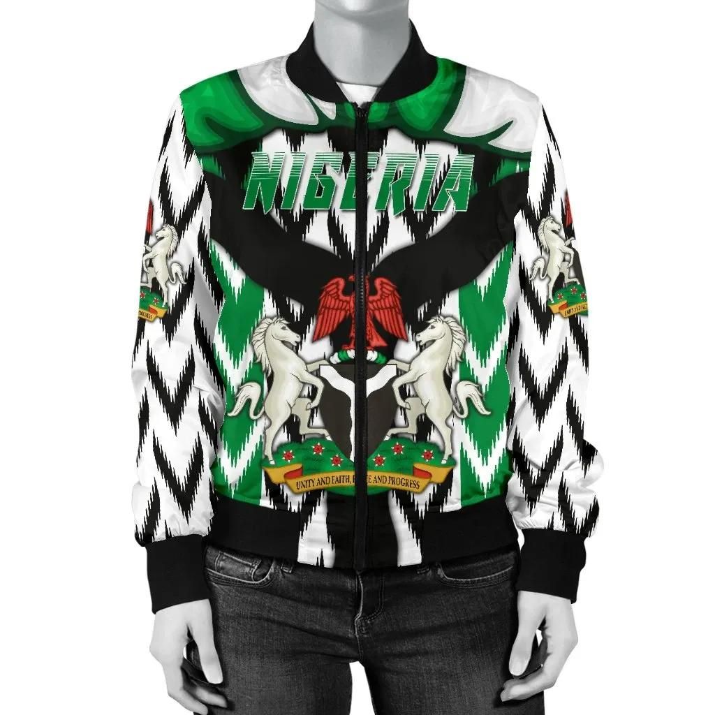 Nigeria Women's Bomber Jacketimple Version TH5 Bomber Jacket Nigeria Women's Bomber Jacketimple Version TH5 Bomber Jacket