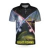 Night Fishing Shirt 3D All Over Printed Polo Shirt