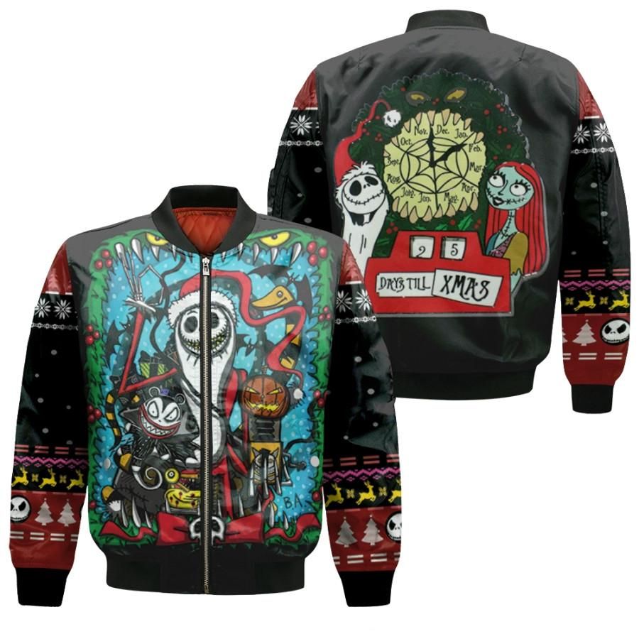Nightmare before Christmas Jack Skellington In Santa Batman Pumpkin Black 3D Designed Allover Gift For Halloween Lovers Christmas Lovers Bomber Jacket Nightmare before Christmas Jack Skellington In Santa Batman Pumpkin Black 3D Designed Allover Gift For Halloween Lovers Christmas Lovers Bomber Jacket