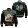 Nightmare before Christmas Jack Skellington Sally Love Black 3D Designed Allover Gift For Halloween Lovers Christmas Lovers Bomber Jacket