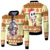 Nightmare before Christmas Nice Or Naughty Jack Skellington Christmas Pattern 3D Designed Allover Gift For Halloween Lovers Christmas Lovers Bomber Jacket