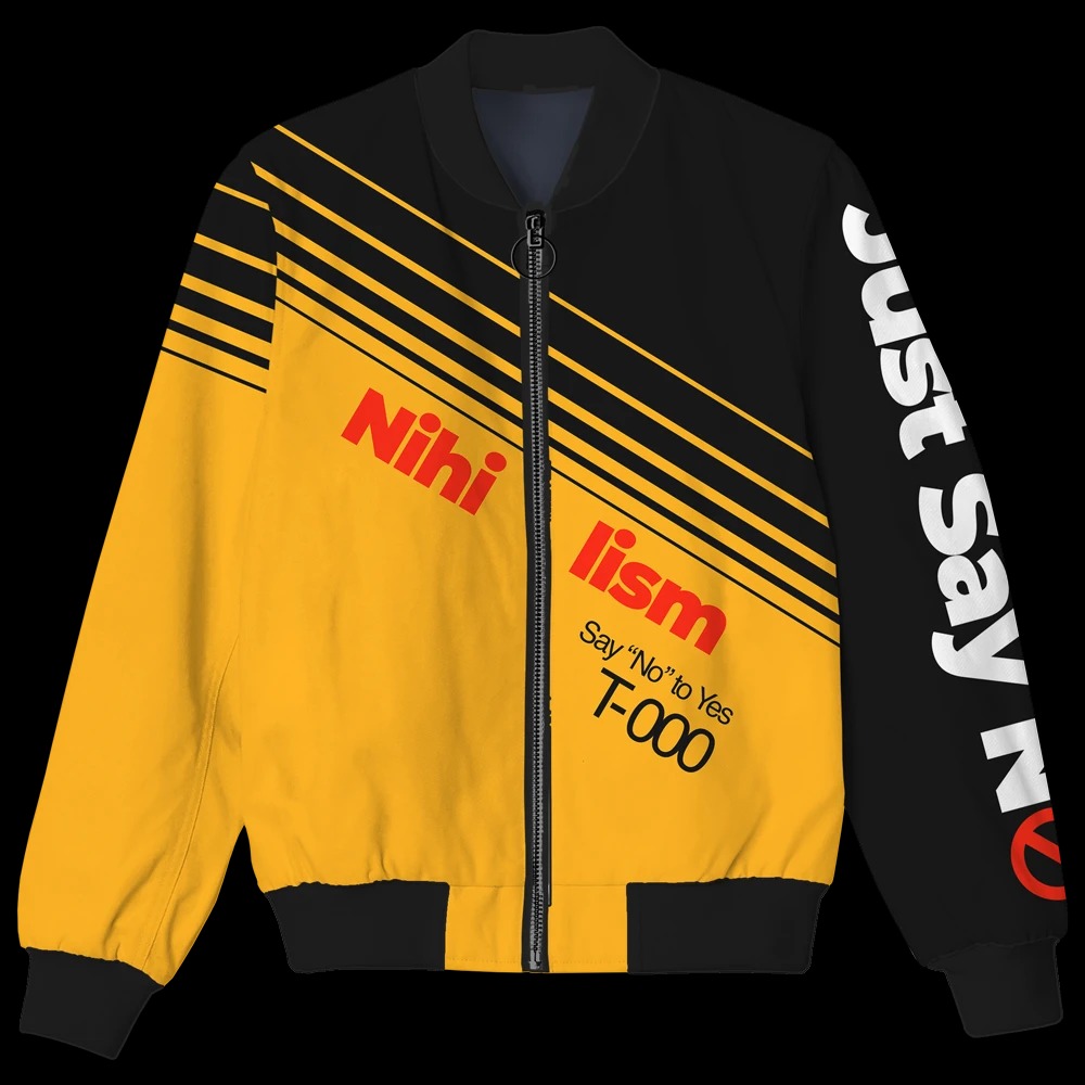 Nihilism Just Say No 3D Bomber Jacket Nihilism Just Say No 3D Bomber Jacket