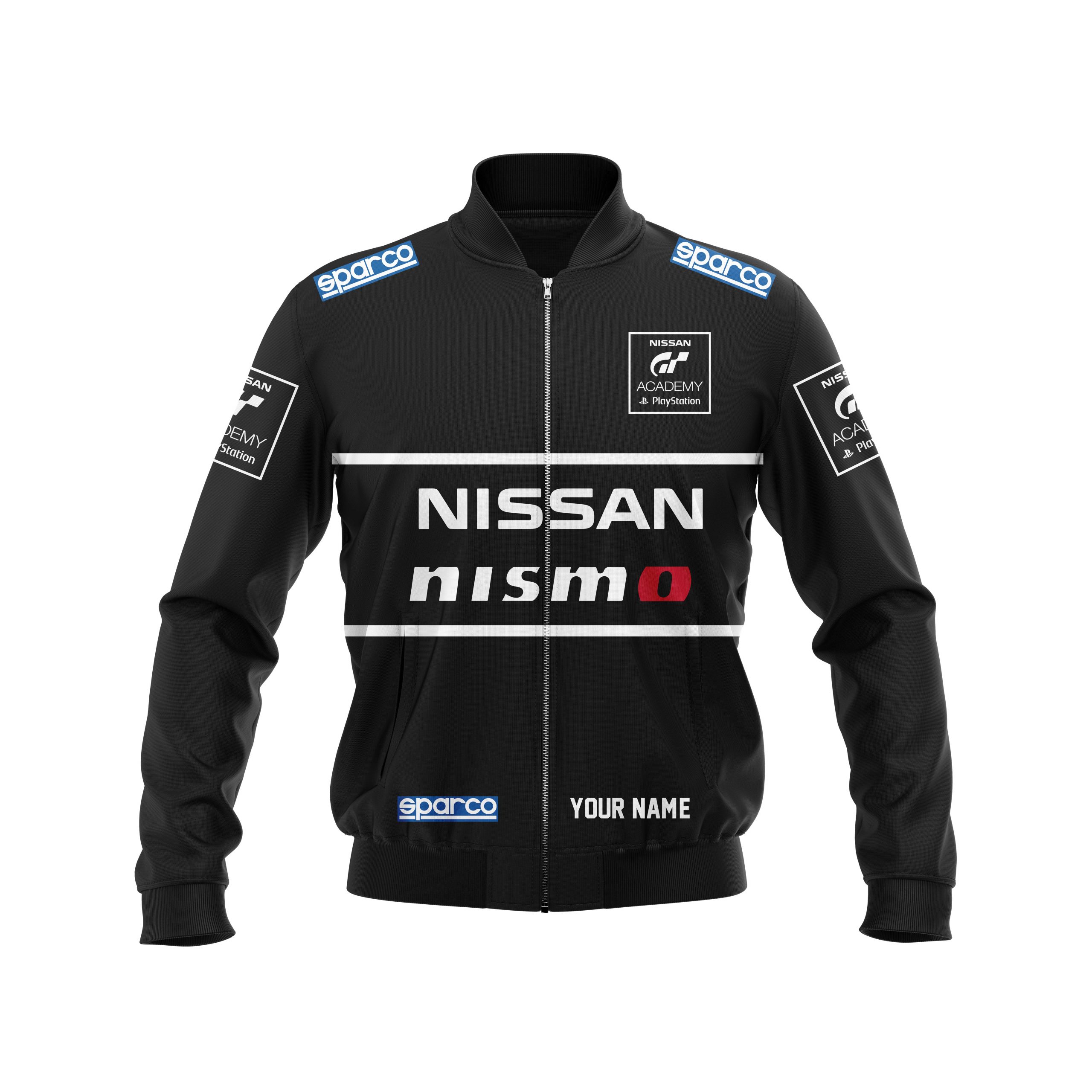 Nissan Academy Playstation Nismo Personalized Bomber Jacket Nissan Academy Playstation Nismo Personalized Bomber Jacket