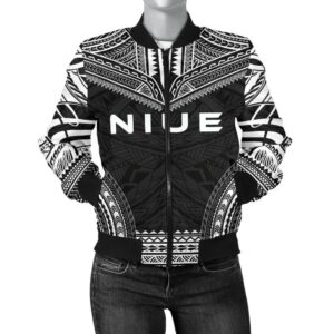 Niue Polynesian Chief Women'S Bomber Jacket - Black Version - Bn10 Bomber Jacket