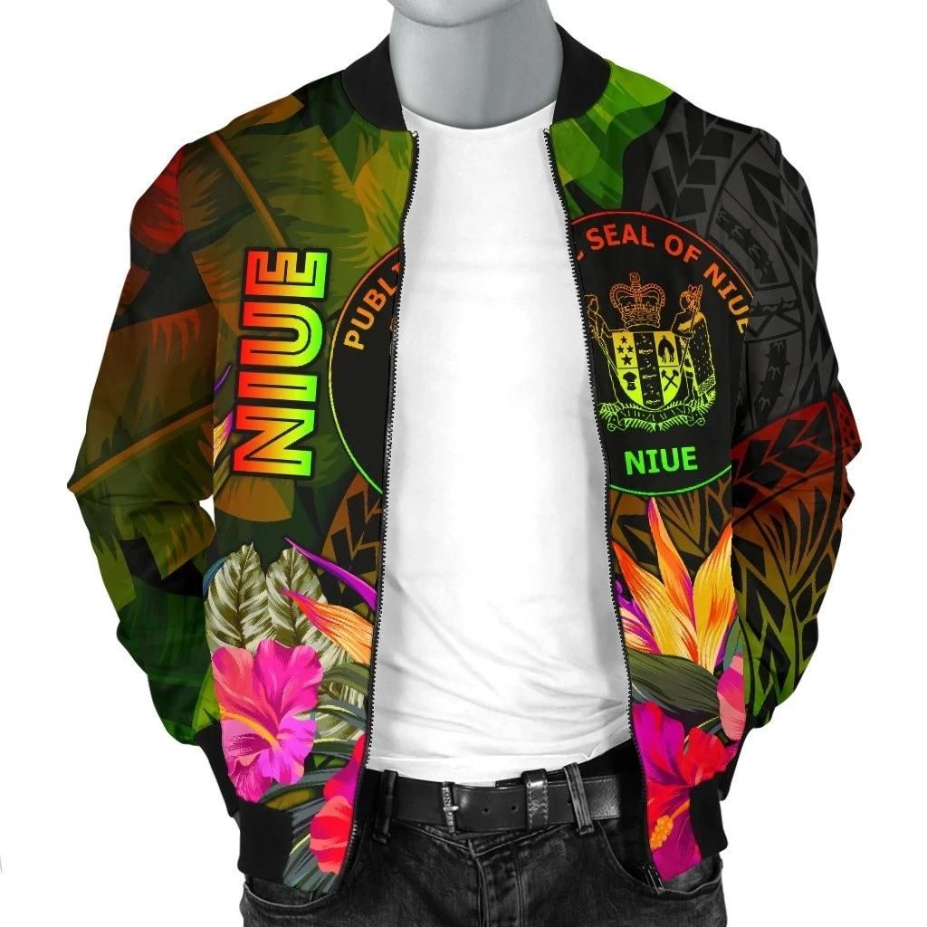 Niue-Polynesian-Mens-Bomber-Jacket-Hibiscus-and-Banana-Leaves-BN15-Bomber-Jacket-2