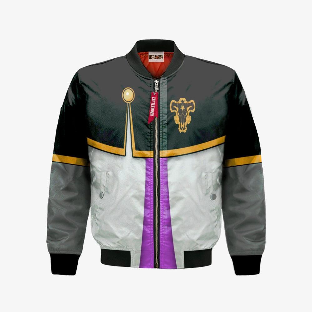Noelle Silva Bomber Jacket Custom Black Clover Cosplay Costumes Bomber Jacket Noelle Silva Bomber Jacket Custom Black Clover Cosplay Costumes Bomber Jacket