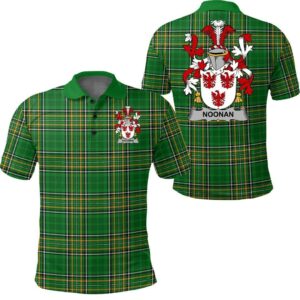 Noonan or O'Noonan Ireland Polo Shirt - Irish National Tartan A7