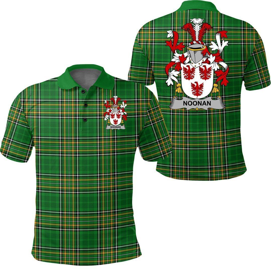 Noonan or O'Noonan Ireland Polo Shirt - Irish National Tartan A7 Noonan or O'Noonan Ireland Polo Shirt - Irish National Tartan A7