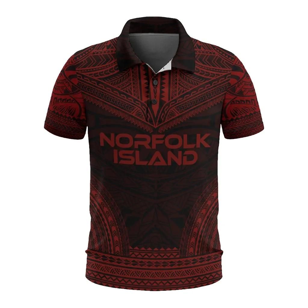 Norfolk Island Polo Shirt - Polynesian Chief Red Version - BN10 Norfolk Island Polo Shirt - Polynesian Chief Red Version - BN10
