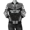 Norfolk Island Polynesian Chief Women'S Bomber Jacket - Black Version - Bn10 Bomber Jacket