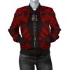 Norfolk Island Women Bomber Jacket - Polynesian Tattoo Red - BN0110 Bomber Jacket