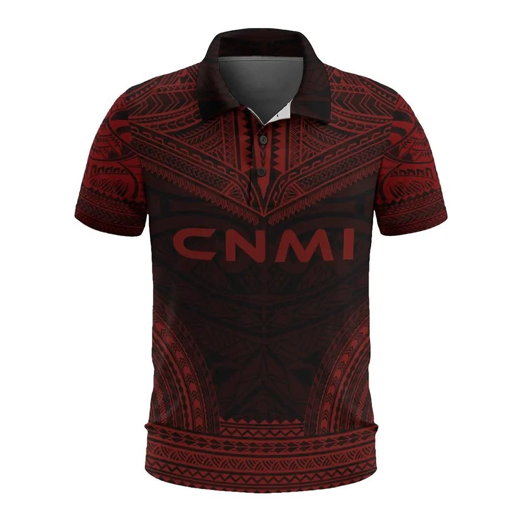Northern Mariana Islands Polo Shirt - Polynesian Chief Red Version - BN10 Northern Mariana Islands Polo Shirt - Polynesian Chief Red Version - BN10