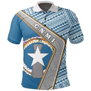 Northern Mariana Islands Polo Shirt - Polynesian Cost Of Arms A224