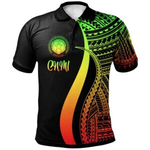 Northern Mariana Islands Polo Shirt Reggae - Polynesian Tentacle Tribal Pattern - BN11