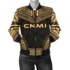 Northern Mariana Islands Polynesian Chief Women'S Bomber Jacket - Gold Version - Bn10 Bomber Jacket
